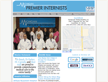Tablet Screenshot of michiganpremierinternists.com